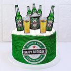 Daimay 48PCS Beer Bottle Cake Toppers Bachelor Party Cupcake Topper Happy Birthday Cake Decorations Muffin Cake Deco for Various Birthday Party Supplies