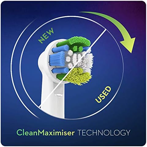 Oral-B Clean Maximiser Precision Clean Electric Toothbrush Heads, Plate Removal, Pack of 3, White