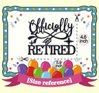 Officially Retired Cake Topper, The Legend has Retired/Rude That You're Leaving but Ok, Happy Retirement Party Decoration Supplies, Black Glitter