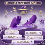 4-in-1 Pelvic Floor Activator, Pelvic Floor Trainer, Stretching and Vibration, IPX7 Waterproof Quiet Design (Purple)