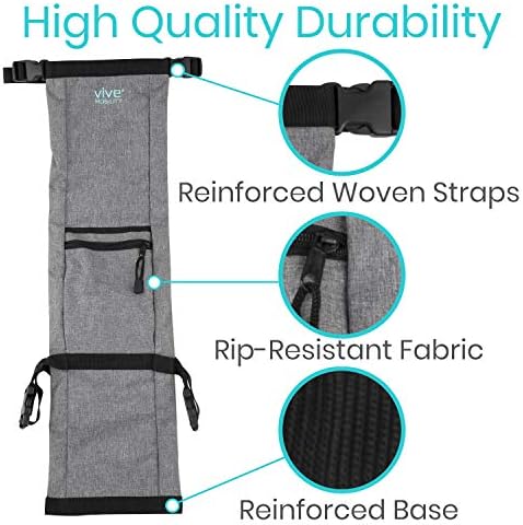 Vive Oxygen Tank Holder for Wheelchair - Portable Medical Cylinder Backpack for Travel - Carrier Accessories Bag for Walker, Rollator, Scooter - Case Fits Canister Sizes M2, M4, M6, M9, C, D, E
