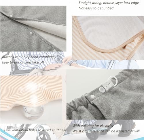 Yodilala Unisex Full Open Adult Diaper Skirt, Waterproof, Adjustable, Reusable Incontinence for Adults, Elderly, Children(Grey,XXL)
