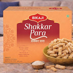 Bikaji Shakkar Para 14.11 oz (400g), Traditional Indian Sweet Snack, Crispy Sugar Coated Diamond Bites, Authentic Indian Mithai Namkeen, Ready to Eat Tea Time & Festive Snack