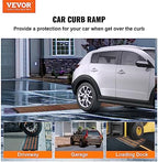 VEVOR Rubber Curb Ramp for Driveway 3 Pack, 15T Heavy Duty Sidewalk Curb Ramp, 48" Lx2.6 H Bridge Ramp for Garage for Low Cars, Wheelchairs, L.O.A. 12 FT