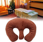Brrnoo Beauty Salon Support Pillow, SPA Massage Chest Pillow, Soft Silicone Cushion Massage Face Pillow, Comfortable Support Pillow (Dark Brown)