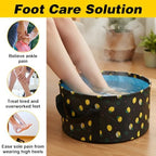 Molain Foldable Bucket for Soaking Feet, Portable Foot Bath Tub Spa Basin Black Footbath Bucket for Travel Home Pedicure Outdoor Camping