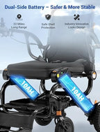 Aotedor Full Carbon Fiber Electric Wheelchair for Adults & Seniors, 35 lbs Lightweight Foldable All-Terrain, 22-Mile Range, 2 Batteries, Airline & FSA Approved