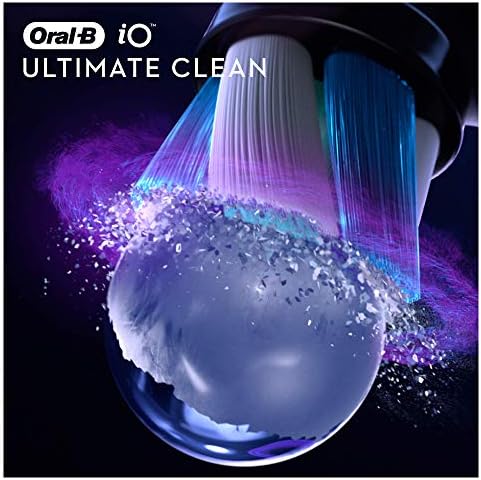 Oral-B iO Ultimate Clean Electric Toothbrush Head, Twisted & Angled Bristles for Deeper Plaque Removal, Pack of 4, Suitable for Mailbox, Black