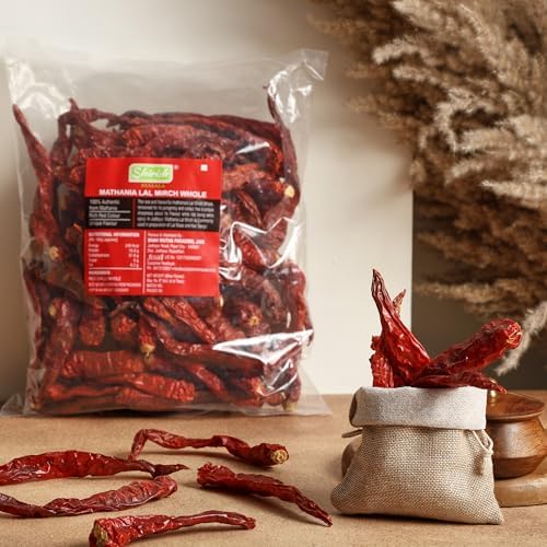 Shirish Masala Mathania Red Chilli (Lal Mirch)(Stemless) 1 KG ,Sortex Clean, 70 Years of Trust