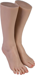 1 Pair Realistic Silicone Lifesize Female Mannequin Long Foot with Bones（27CM）Display Jewerly Sandal Shoe Sock Display Art Sketch (T3 Small Long Legs)