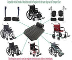 Universal Footplate for The Wheelchair, Transport Chair Footrest, Elevating Leg Rests, Swingaway Legrest Footplates,Replacement Parts, Mounting Hole 7/8",Striped Surface,with Tools (1Pr, Black)