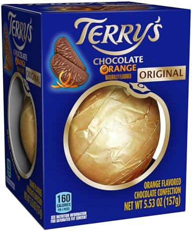 Terry's Milk Chocolate Orange 5.53 oz | Stocking Stuffer and Party Favor | Break Apart Chocolate Ball with Real Orange Oil | Holiday Favorite
