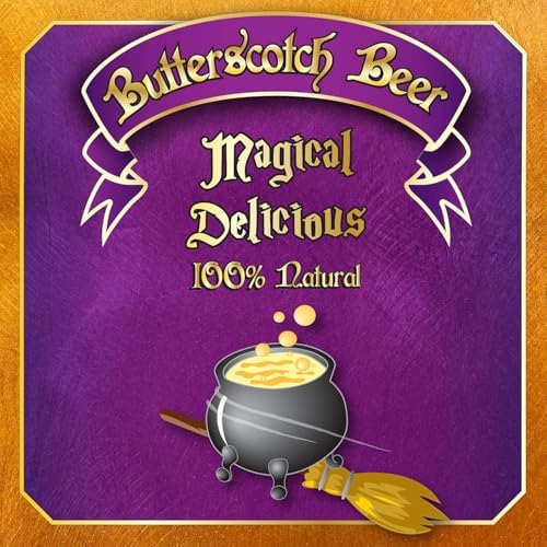 Flying Cauldron Butterscotch Soda - Handcrafted Magical Brew - 12oz Glass Bottles, 12 Pack