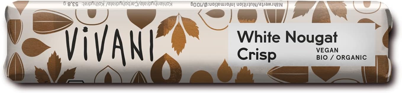 VIVANI Organic Vegan Nougat Hazel Wh Choco Bar, 35 GR