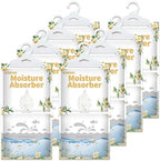 Ksend Moisture Absorbers 8 Packs - 9.8 oz Dehumidifier Bags, Portable Moisture Hanging Bags for Closet, Bathroom and Kitchen, Jasmine Osmanthus Scent, 11.8" x 6.3"