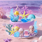 Octopus Cake Topper Jellyfish Cake Topper Ocean Cake Decoration Under the Sea Cake Decorations
