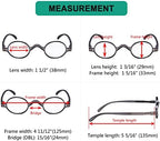 Eyekepper 5-pack Spring Temple Vintage Mini Small Oval Round Reading Glasses include Sunshine Readers +1.25