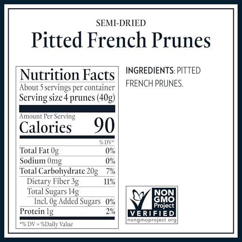 St. Dalfour Pitted French Prunes - 7oz - All Natural, No Preservatives or Artificial Ingredients - Made in France - Pack of 3