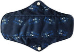 MUMBABY 6 Pieces 25.4cm (10 inch) Regular Charcoal Bamboo Mama Cloth/Menstrual Pads/Reusable Sanitary Pads (Black, M)