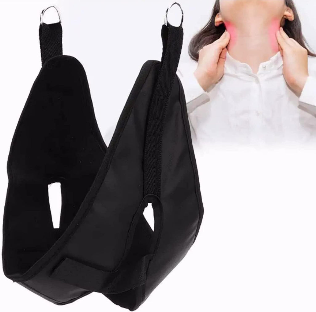 TIST Neck Traction Device, Enlarged PU Cervical Traction Belt with Hook and Loop Fixing for Office Workers, Students, Athletes, Shift Workers