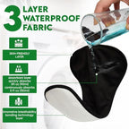 Adult Cloth Diaper Covers Waterproof, Adjustable Incontinence Plastic Pants with Absorbent Liner, Washable Rubber Diaper Underwear (Black, Large)