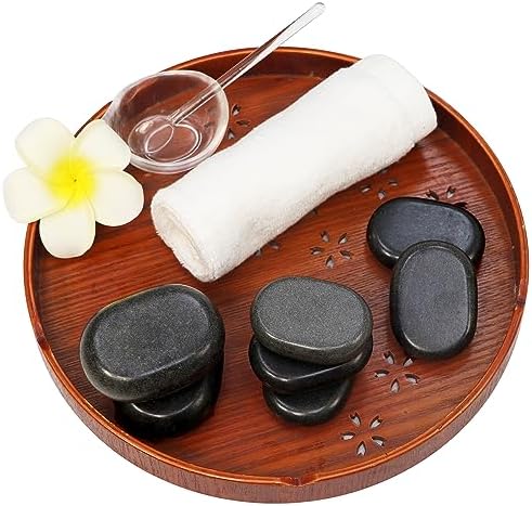 Master Massage 18 Piece Essential Hot Stone Massage Set Kit Package for Professional or Home Spa, Healing, Pain Relief-Basalt Rock