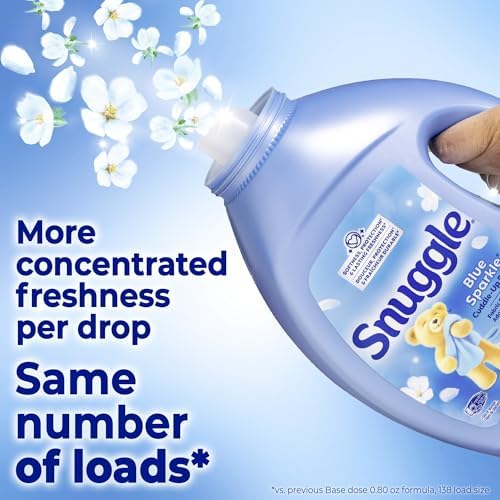 Snuggle Blue Sparkle Cuddle- Up Fresh 93.8oz Liquid Fabric Conditioner