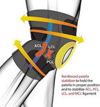 Bracoo Knee Stabilizer Support Brace, Open-Patella Support - Joint Pain Relief for Sprains, Arthritis, MCL, LCL, Sports Injury & Recovery, KP30