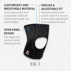 Zamst EK-1 Sports Knee Brace - Lightweight Compression Knee Brace for Men and Women with Open Panel Design - for General Knee Support and Knee Pain Relief - X-Large