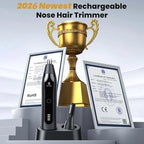 Ear and Nose Hair Trimmer for Men, 2026 Professional Painless USB Rechargeable Eyebrow & Facial Electric Hair Trimmer for Men Women, Powerful Motor, Dual Edge Blades, IPX7 Waterproof Easy Clean