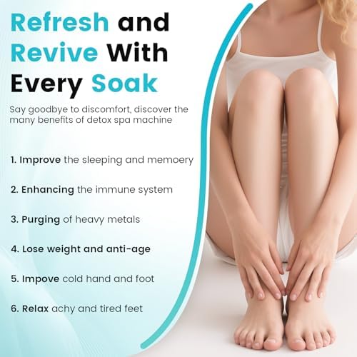 Ionic Foot Bath Detox Machine, Portable Foot Spa Bath, Ion Cleanse Spa Machine for Home Beauty Use