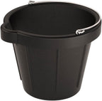 Bon Heavy Duty 18 Qt. Rubber Pail with Pouring Lip – Cold Weather Flexible Construction Bucket for Mixing, Hauling & Pouring