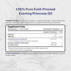 Naturalis Evening Primrose Oil (1300mg) | Natural from New Zealand | Non-GMO, Soy & Gluten Free, Zero Filler | 120 Softgels