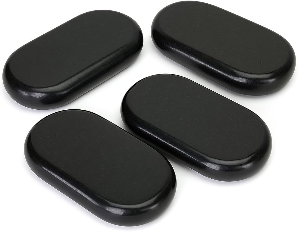 Premium Hot Massage Stones – Set of 4 XXL Large Basalt Stones for Spa Therapy, Relaxation & Deep Tissue Muscle Relief – Professional-Grade, Smooth & Retains Heat