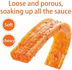 Spicy Strips - Spicy Gluten Latiao,Chinese Special Casual Snack Food,Made From Wheat/Chili/Spice,Best Vegan,Piece Nostalgia Food,Convenient Fast Food.辣条 80g/2.82oz per Pack (Pack of 5)