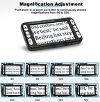 5.0In Electronic Reading Aid, LED Light, 4X-32X Zoom, 19 Color Modes, AV/TV Output, Image Freeze, Support TF Storage, Ideal for Low Vision Writing Viewing Books