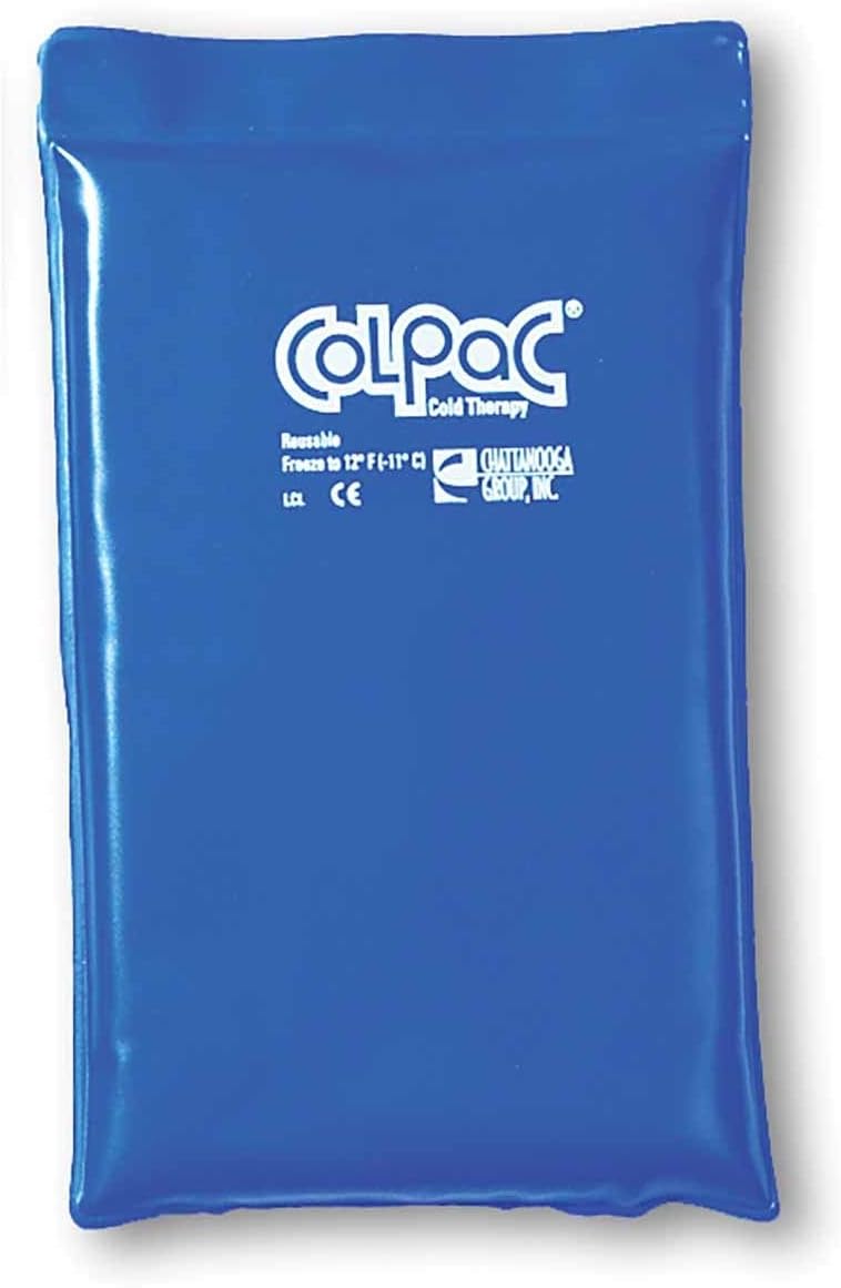 00-1506 Reusable Half Size Blue Vinyl Cold Pack, Remain Pliable and Soft, 7" Length x 11" Width