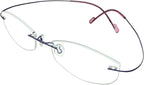 Rimless Computer Reading Glasses Womens Ladies Red Purple Color Readers
