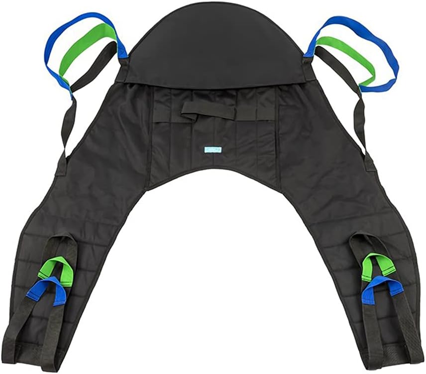 Toileting Sling Patient Lifter Sling Medical Elevator Equipment Patient Hoist Sling Stair Transfer Belt with Head Support, for Nursing, Elderly