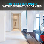 Proflex Wall Corner Protector - White Textured 2 inch x 36 inch - Pack of 6 - Self Adhesive Corner Guards for Walls Edge Protection – Easy to Apply – No Tools Needed