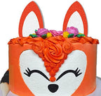 Fox Cake Topper Fox Ears Set Cake Decorations for Fox Themed Birthday Party