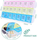 Large Weekly Pill Organizer 3 Times A Day, Moisture-Proof 7 Day Pill Box, Travel Pill Cases Portable for Pills Vitamin Fish Oil Supplements