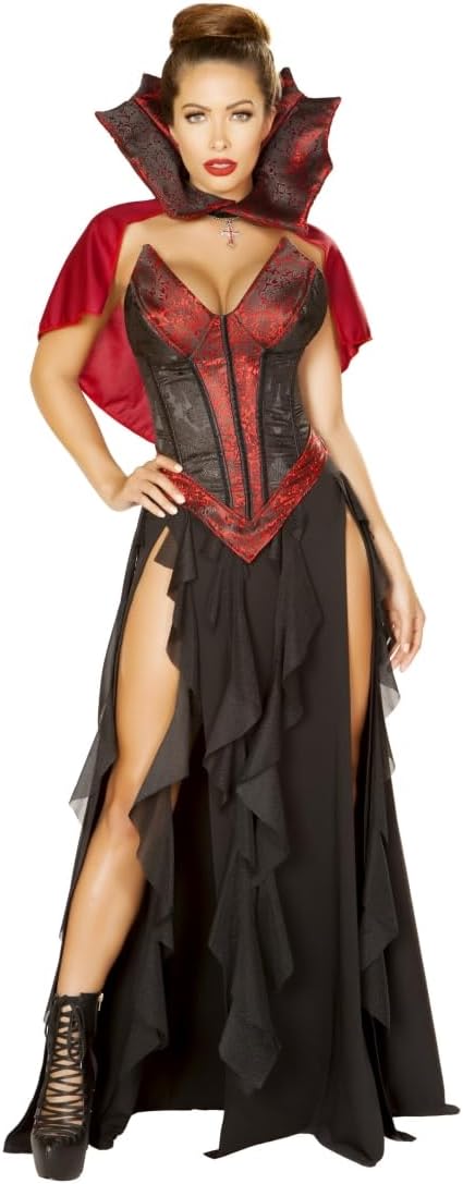 Roma Costume 4864-AS-S 3 Piece Blood Lusting Vampire Red & Black - Small