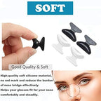 Anti-Slip Nose Pads Silicone Butterfly Shape - 13 Pairs Soft Non-Slip Adhesive Nose Pads for Reading Glasses Sunglasses Spectacles - Super Sticky Backing （1.8mm White）