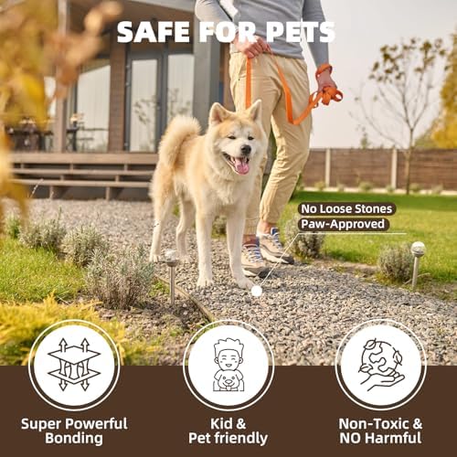 Mulch Bond, 2 Gallon Rock Glue for Landscaping Strong Adhesion Pea Gravel Stabilizer Resin Binder, Non-Toxic Weather-Resistant Mulch Hold Gravel Binder for Pebble,Pine Straw, Landscape Edging