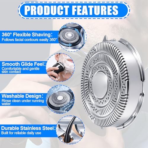 HQ9 Replacement Heads, Shaver Heads Blades Cutter Replacement for Compatible with Philipss Nore-lcos SpeedXL 8240XL 8140XL 8150XL 8160XL 8170XL, 8100 Series, 8200 Series, 9100 Series, and PT/AT900