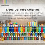 Chefmaster Coal Black Liqua -Gel Food Coloring | Vibrant Color | Professional-Grade Dye for Icing, Frosting, Fondant | Fade-Resistant | 10.5 oz