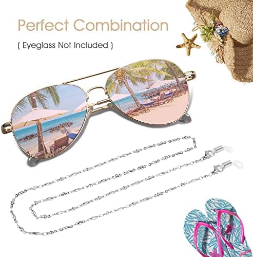 SAM & LORI Stylish Eyeglass Chain for Women-Silver/Gold/Rosegold/Black