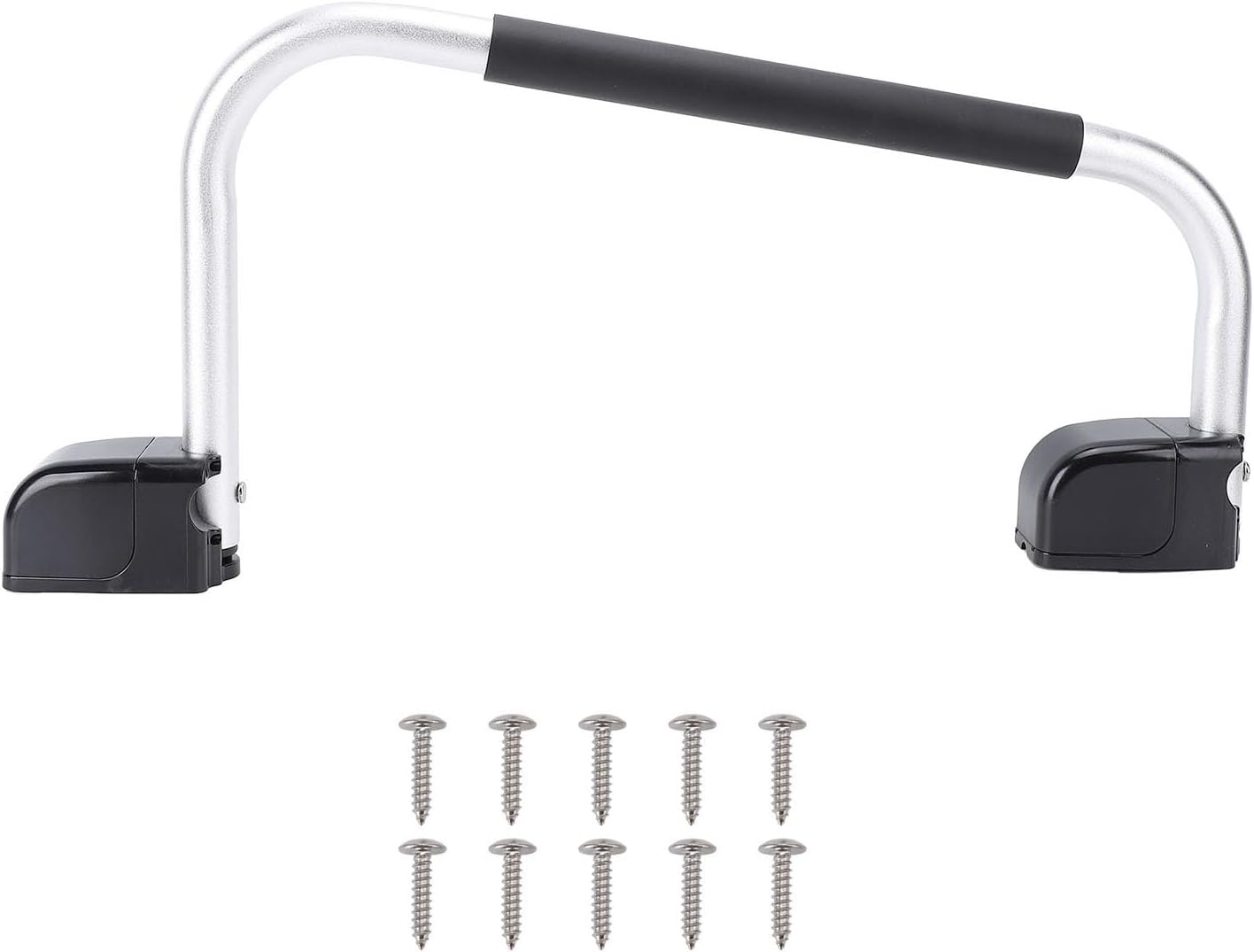 RV Grab Handle, Locking Folding Handle Entry Door Grab Bar, RVs Trailers Wall Mount Handrail Assist, Portable Safety Grip for RV Mobility Accessories