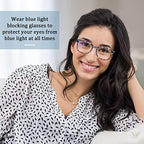 5 Pack Reading Glasses Blue Light Blocking for Women,Computer Readers with Spring Hinge